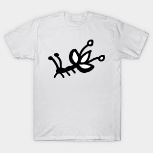 Cute Branch Leaf Doodle Art T-Shirt